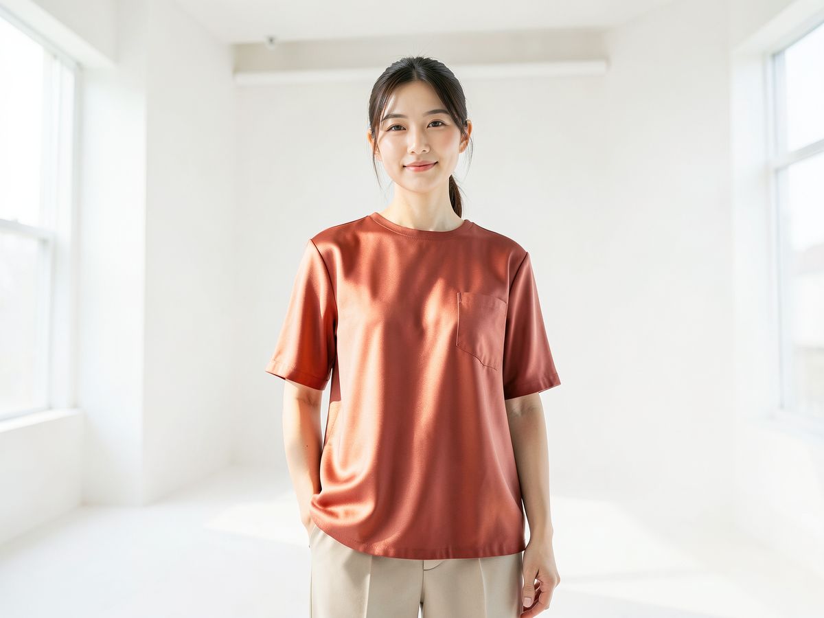 シルクの光沢を美しく見せるアパレル撮影